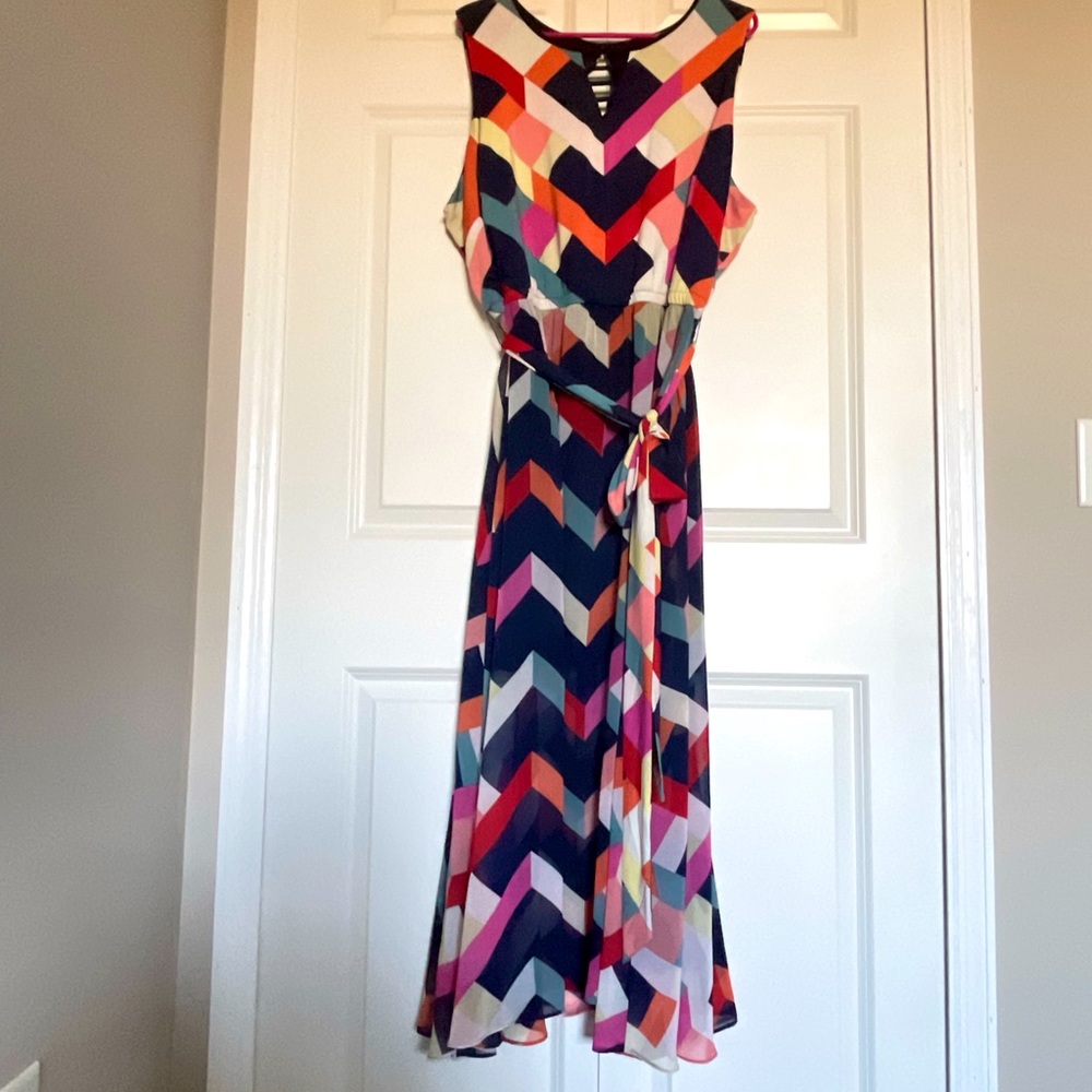 Lane Bryant Color Block Geometric Maxi Dress